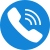 White icon of ringing phone
