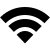 Black and white icon of Wi-Fi